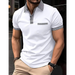 Men's Casual Short-Sleeved Polo Shirt Office Fashion Lapel T-Shirt