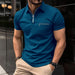 Men's Casual Short-Sleeved Polo Shirt Office Fashion Lapel T-Shirt