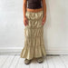 Vintage Pleated Skirts Korean Fashion Boho High Waist Women's Long Skirts