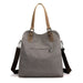 Canvas Casual Women's Bag Stylish Contrast Stitching Tote Handbag