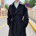 Spring Trench Coat Streetwear Men's Windbreaker Solid Casual Loose Long Overcoat