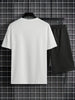 Men's Suit Casual Fashion Printed T-Shirt Street Hip Hop Short Sleeve Shorts Set
