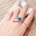 Bohemia Exaggerated Resin Rings Woman Acrylic Punk Jewelry