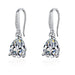 Women Fashion Cute Tiny Clear Crystal CZ Stud Earrings Sterling Silver Jewelry