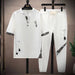 Men's T-Shirt Pants Set Casual Elastic Waist Two-Piece Clothing Set