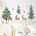 Forest Animals Wall Stickers Kids Room Bedroom Home Decoration Wallpaper Self-Adhesive Decals