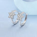 Women Fashion Cute Tiny Clear Crystal CZ Stud Earrings Sterling Silver Jewelry