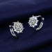 Women Fashion Cute Tiny Clear Crystal CZ Stud Earrings Sterling Silver Jewelry