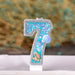 Birthday Candle Mermaid Sparkly Blue Seafish Party Decoration Candles