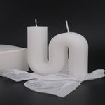 Geometry Unique Candle Wave S Shape Unscented Decorative Candles