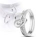 Sterling Silver Sparkling Head Princess Flower Rings Women's Fashion Jewelry