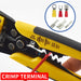 Crimper Cable Cutter Adjustable Wire Stripper Multifunctional Crimping Pliers