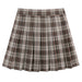 Korean Style Plaid Pleated Skirt High Waist Thin A-line Short Skirts
