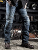 Men's Biker Jeans Denim Stretch Trousers Off-Road Motorcycle Denim Pants