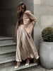 Elegant Fashion Satin Loose Women Skirt High Waist Maxi Long Skirt
