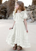 Children's Flower Dress Kids Cotton Lace Long Dresses Girl's Clothes