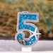 Birthday Candle Mermaid Sparkly Blue Seafish Party Decoration Candles