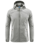 Quick Dry Sun-Protective Thin Jacket Men's Hiking Fishing Hooded Sport Windbreaker Coat Jacket