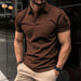 Men's Casual Short-Sleeved Polo T-Shirt Rowan Collar Breathable T-Shirt