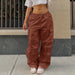 Women's Clothing Oversized Plus Size Low Waist Loose Baggy Cargo Sweatpants