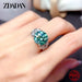 Sterling Silver Gemstone Ring Women Fashion Wedding Jewelry
