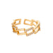 Vintage Zircon Adjustable Rings Women's Stainless Steel Jewelry