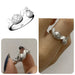 Sterling Silver Sparkling Head Princess Flower Rings Women's Fashion Jewelry