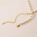 Sterling Silver Natural Freshwater Pearl Charm Choker Necklace Jewelry