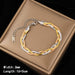 Gold Chain Necklace Bracelets Set Women's Stainless Steel Jewelry