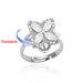 Vintage Zircon Adjustable Rings Women's Stainless Steel Jewelry