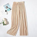 Women's Long Sleeve Shirt Tops Wide Leg Pants Set Elegant Outfits Two Piece Set