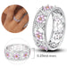 Sterling Silver Sparkling Head Princess Flower Rings Women's Fashion Jewelry