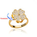 Vintage Zircon Adjustable Rings Women's Stainless Steel Jewelry