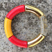Fishsheep Bohemian Multi Color Acrylic Bamboo Bracelets Women Resin Jewelry
