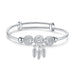 Sterling Silver Bracelet Bangle Adjustable Bamboo Joint Women Fashion Jewelry