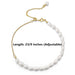 Natural Freshwater Pearl Choker Necklace Women Link Chain Necklac Jewelry
