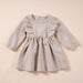 Baby Girl Dress Ruffle Long Sleeve Toddler A-Line One-Piece Dress