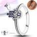 Sterling Silver Sparkling Head Princess Flower Rings Women's Fashion Jewelry
