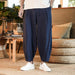 Loose Men's Cotton Linen Harem Pants Breathable Solid Color Linen Trousers