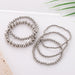 Stainless Steel Beaded Bracelets Jewelry Women's Fashion Elastic Bracelets