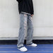 Men's Ripped Jeans Punk Jeans Hip Hop Denim Trouser Pants