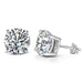 2 Carat 8.0mm Moissanite Stud Earrings Women's Sterling Silver Sparkling Jewelry
