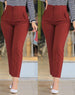 Women's High Waist Cropped Pants Elegant Work Female Trousers