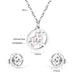 Stainless Steel Trendy Jewelry Women's Pendant Necklace Earrings