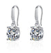 Women Fashion Cute Tiny Clear Crystal CZ Stud Earrings Sterling Silver Jewelry