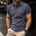 Men's Casual Short-Sleeved Polo T-Shirt Rowan Collar Breathable T-Shirt