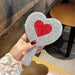 Luxury Diamond Blob Mirror Love Heart Handle Vanity Make Up Mirror