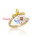 Vintage Zircon Adjustable Rings Women's Stainless Steel Jewelry
