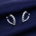 Women Fashion Cute Tiny Clear Crystal CZ Stud Earrings Sterling Silver Jewelry