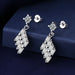 Women Fashion Cute Tiny Clear Crystal CZ Stud Earrings Sterling Silver Jewelry